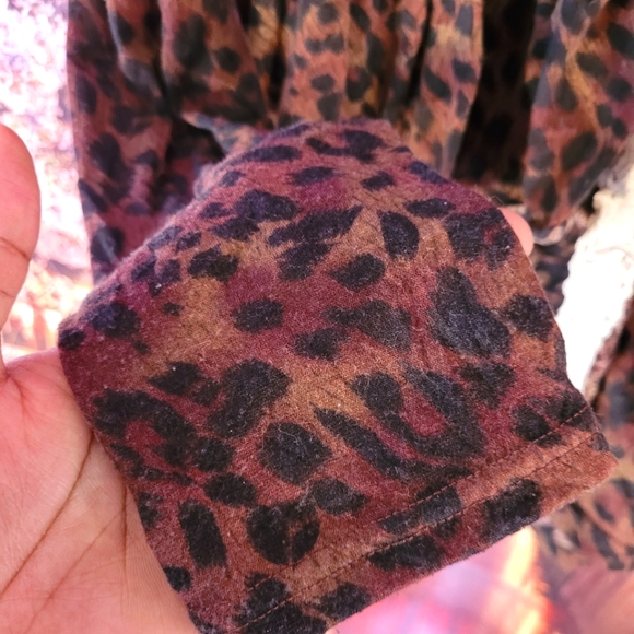 Colorful, Leopard Print Babydoll Top - Picture 5 of 9